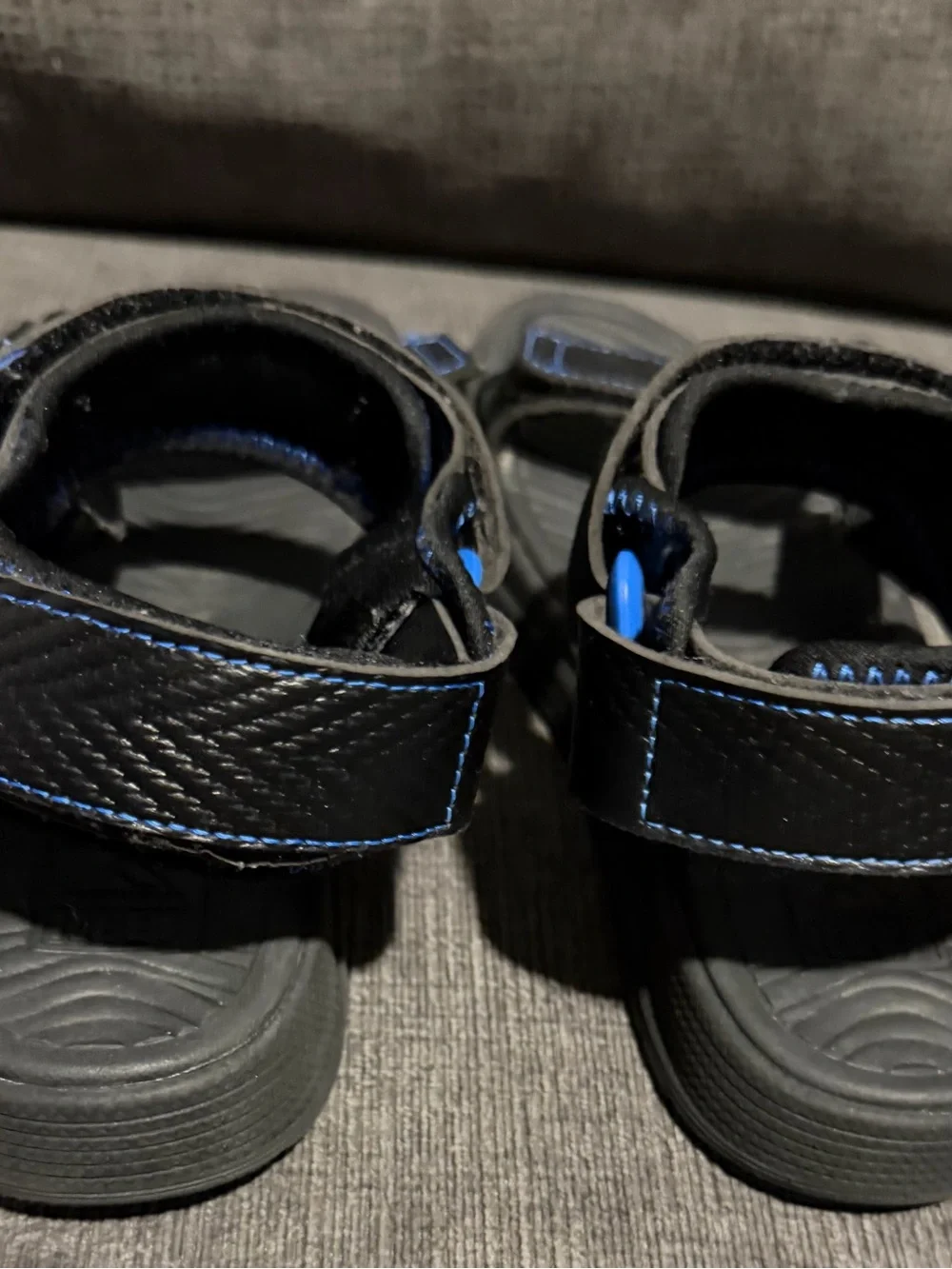 Reef Black and Blue Kids Adjustable Sport Sandals